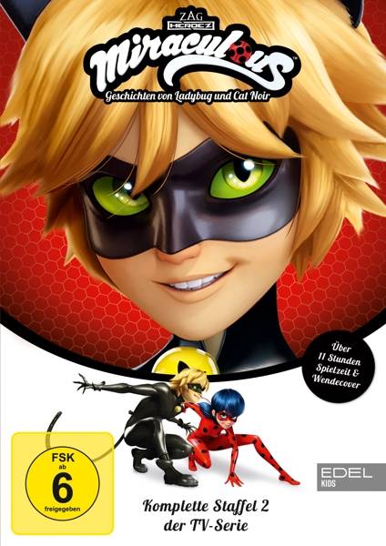 Miraculous - Staffelbox. Staffel.2, 3 DVD Komplette Staffel 2 der TV-Serie, FSK ab 6, DVD-Video, Dt, Miraculous 2, Geschichten von Ladybug und Cat Noi