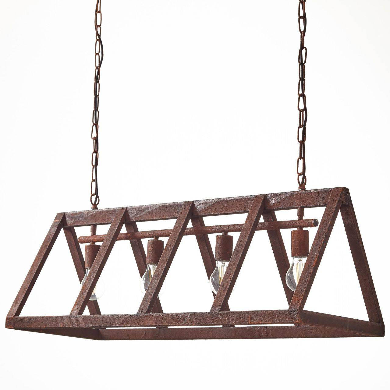 BRILLIANT Lampe Matrix Pendelleuchte 4flg rostfarbend | 4x A60, E27, 60W, geeignet für Normallampen (nicht enthalten) | Skala A++ bis E | Kette ist k