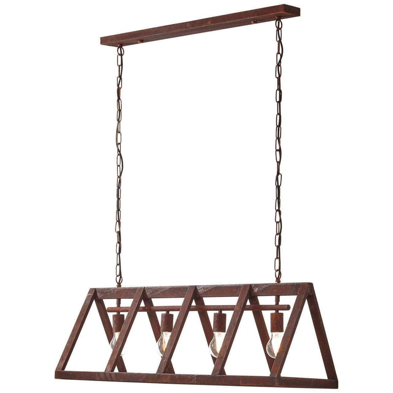 BRILLIANT Lampe Matrix Pendelleuchte 4flg rostfarbend | 4x A60, E27, 60W, geeignet für Normallampen (nicht enthalten) | Skala A++ bis E | Kette ist k