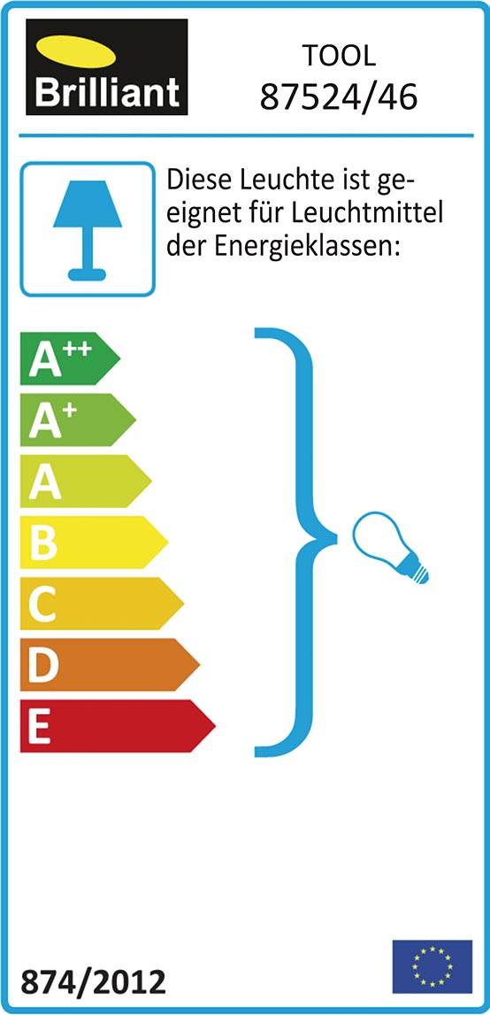 BRILLIANT Lampe Tool Spotrondell 2flg. schwarz stahl | 2x PAR51, GU10, 35W, geeignet für Reflektorlampen nicht enthalten | Köpfe schwenkbar | Für