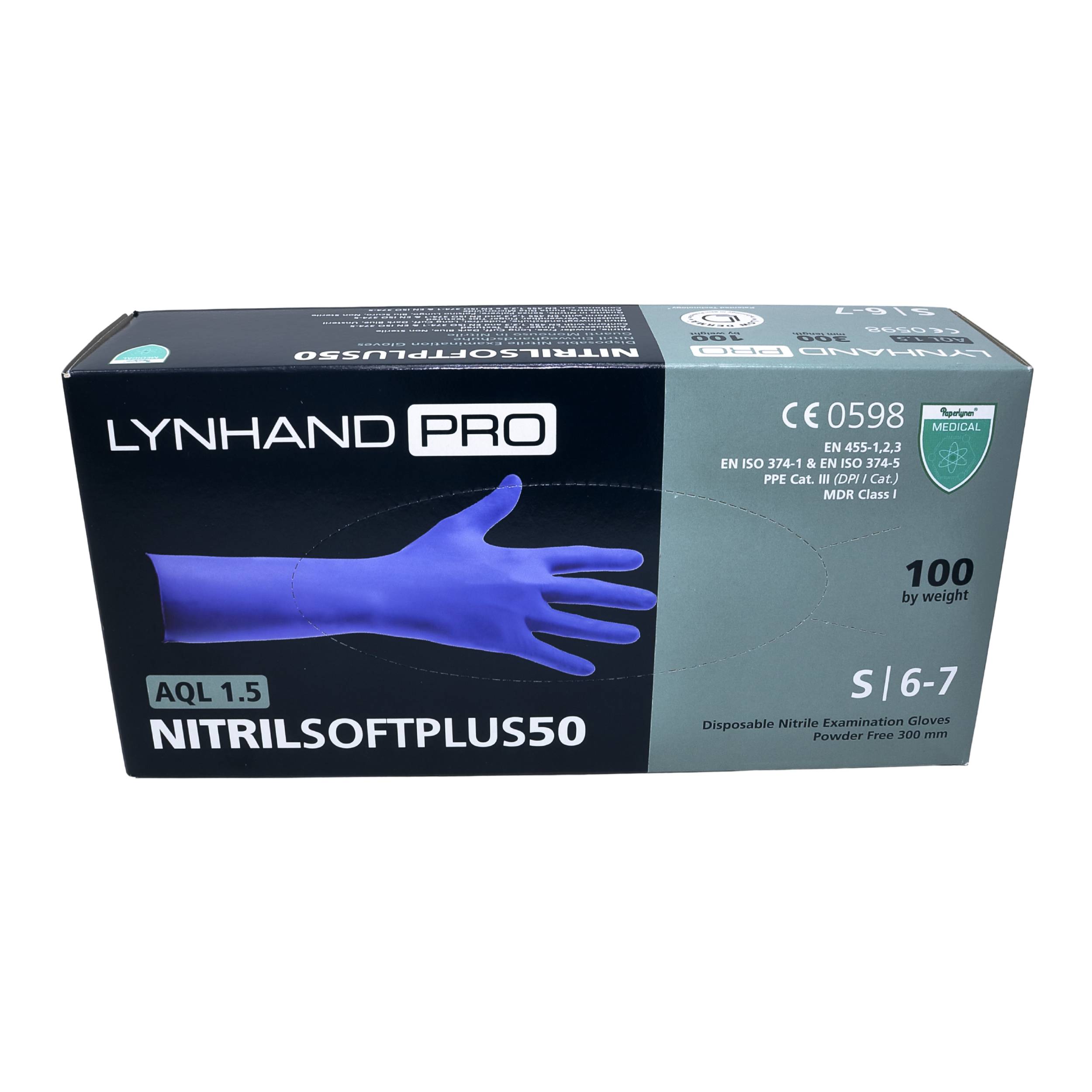 NITRILSOFT PLUS 50 - Nitrilhandschuhe S - Spenderbox mit 100 Stück