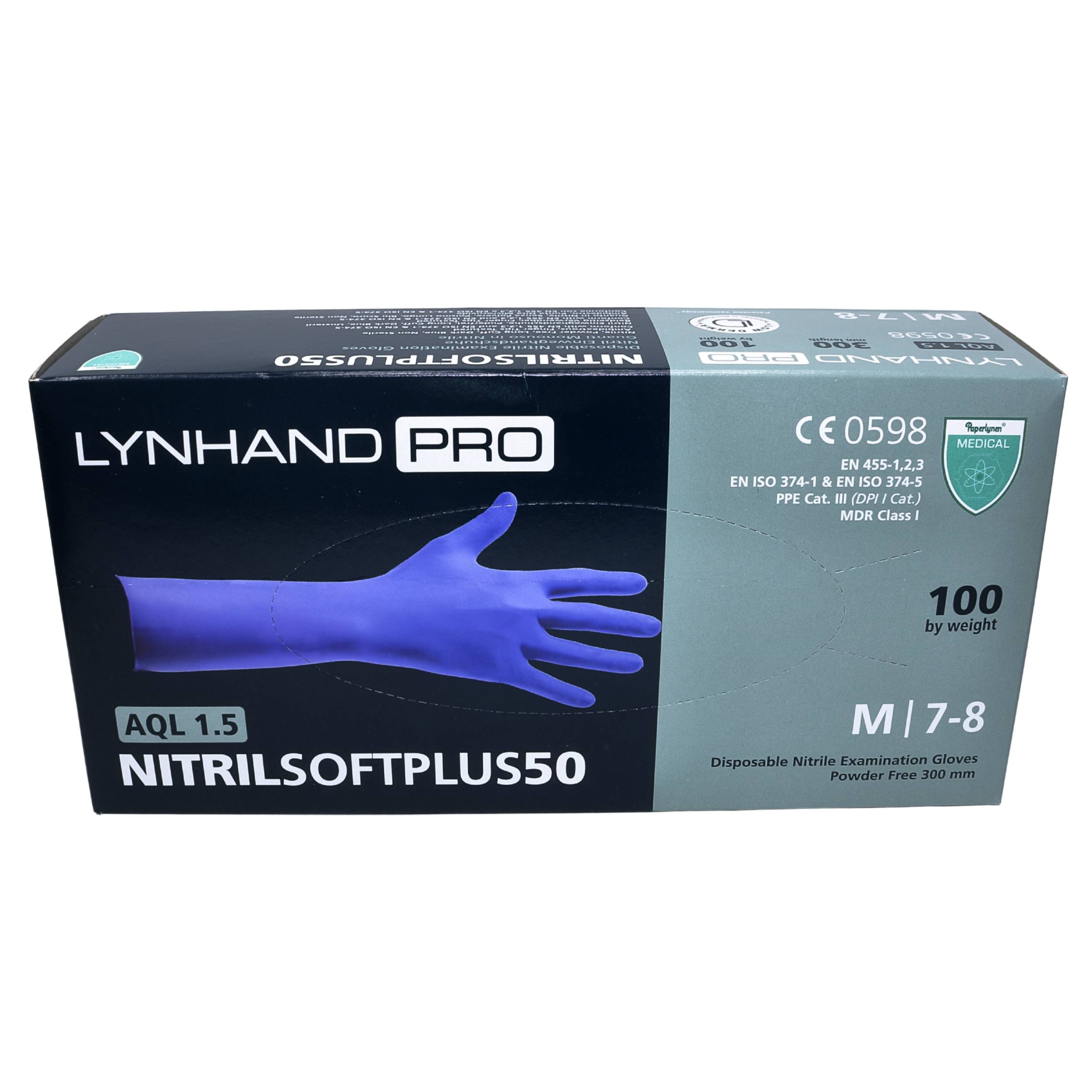NITRILSOFT PLUS 50 - Nitrilhandschuhe M - Spenderbox mit 100 Stück