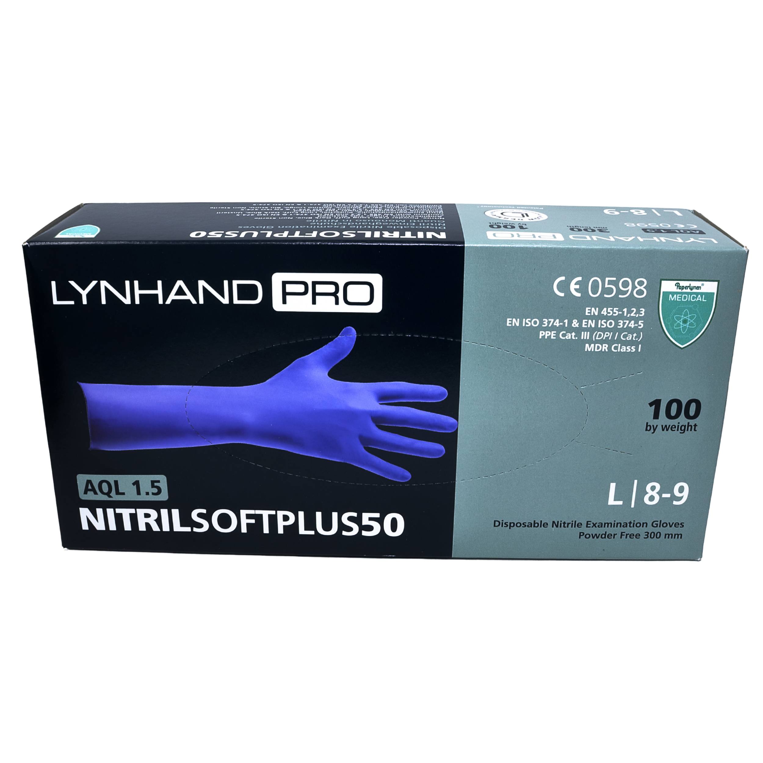 NITRILSOFT PLUS 50 - Nitrilhandschuhe L - Spenderbox mit 100 Stück
