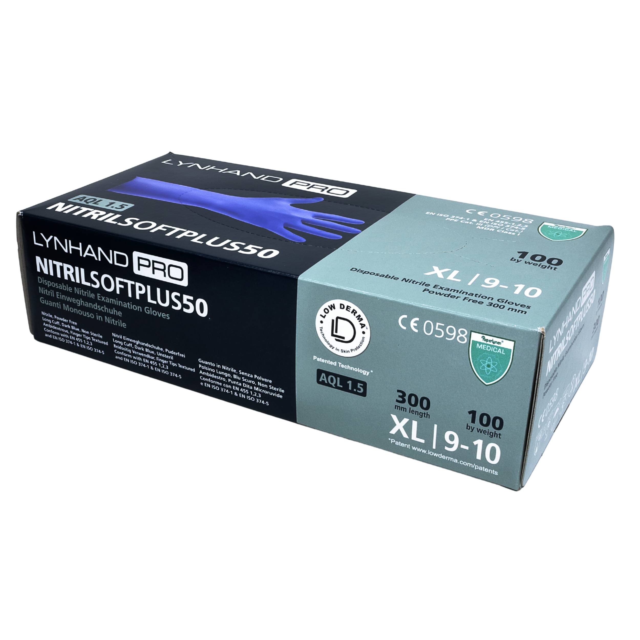 NITRILSOFT PLUS 50 - Nitrilhandschuhe - Größe XL - Spenderbox mit 100 Stück