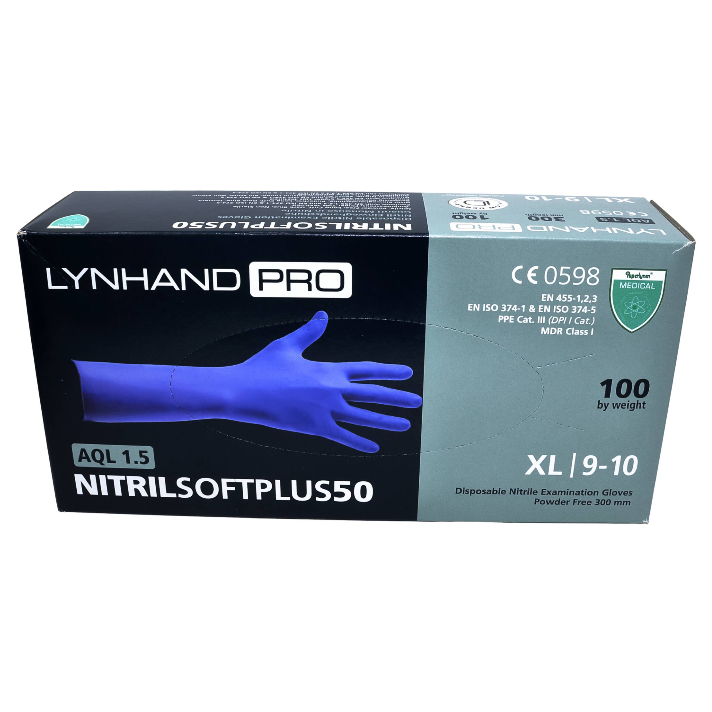 NITRILSOFT PLUS 50 - Nitrilhandschuhe - Größe XL - Spenderbox mit 100 Stück