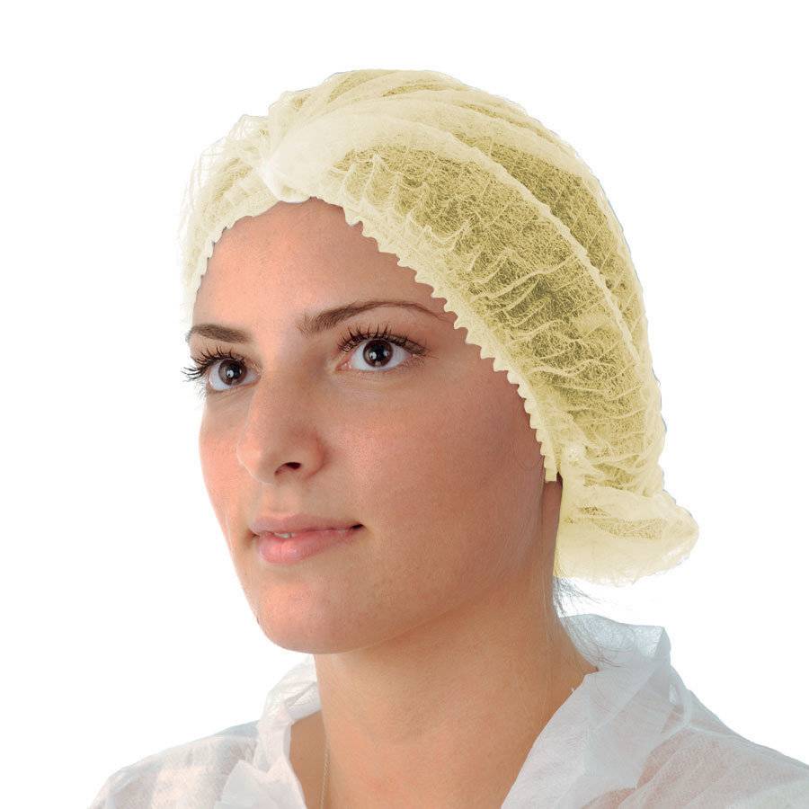 Polypropylen-Vlies Haube, Modell Mob Cap, Gelb, L