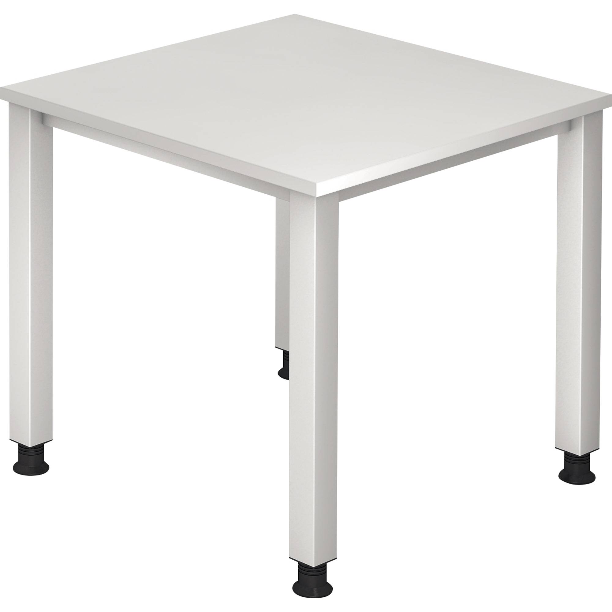 Hammerbacher Schreibtisch VQS08/W 4Fuß 80x80cm weiß