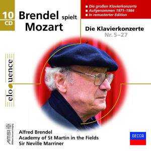Brendel spielt Mozart, 10 Audio-CDs Die Klavierkonzerte Nr.5-27. Die großen Klavierkonzerte. Aufgenommen 1971-1984. In remasterter Edition