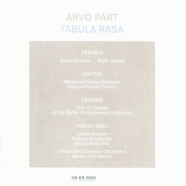 Tabula Rasa, 1 Audio-CD Mit dem Staatsorchester Stuttgart, den 12 Cellisten der Berliner Philharmoniker und dem Lithuanian Chamber Orchestra