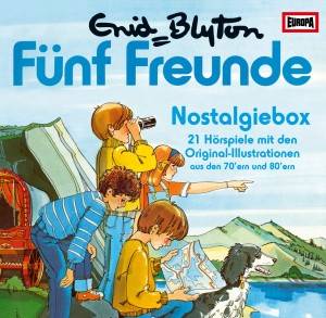 Fünf Freunde - Nostalgiebox, 21 Audio-CDs 21 Hörspiele mit den Original-Illustrationen aus den 70ern und 80ern