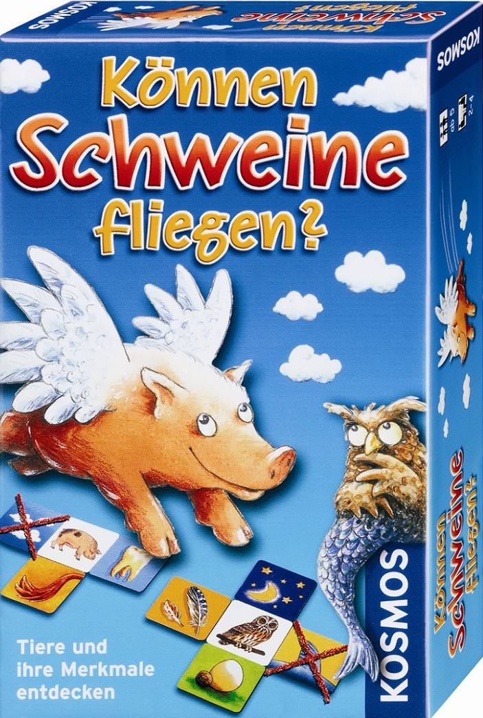 Kosmos 69913 - Können Schweine fliegen? Mitbringspiel Tiere und ihre Merkmale entdecken. So macht Lernen Spaß! Auf der Empfehlungsliste zu Kinderspi