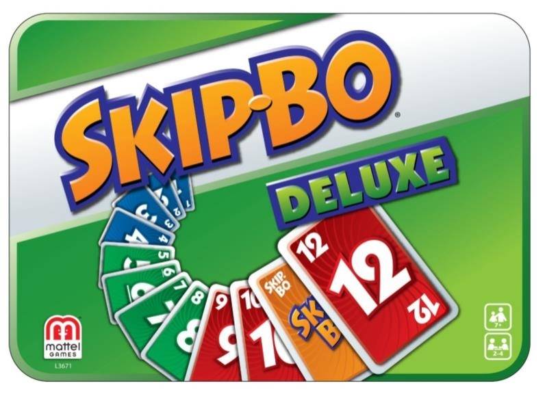Skip-Bo Deluxe (Spiel) Kartenspiel für 2-6 Spieler, in Geschenkbox