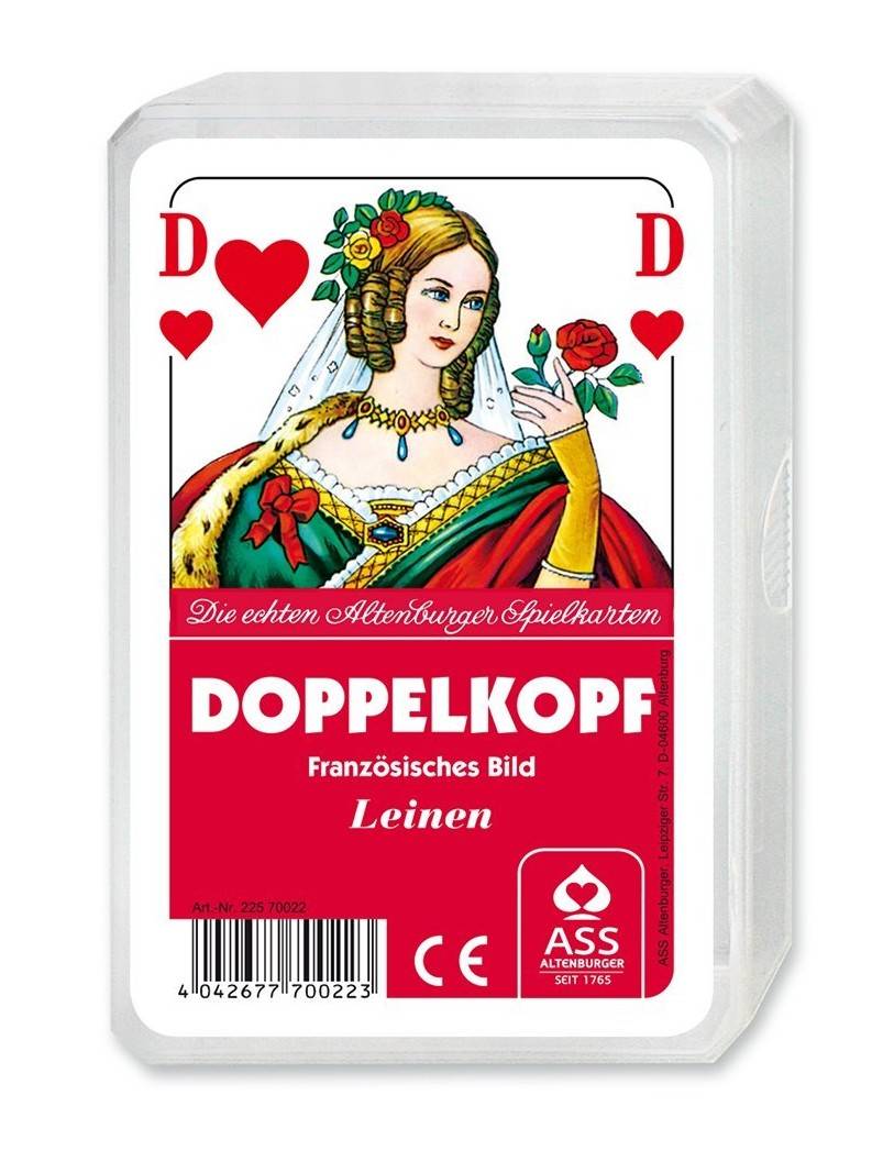 ASS Altenburger Spielkarten 70022 - Doppelkopf mit Leinenprägung, Kartenspiel ASS Altenburger Spielkarten/franz. Bild, Leinen