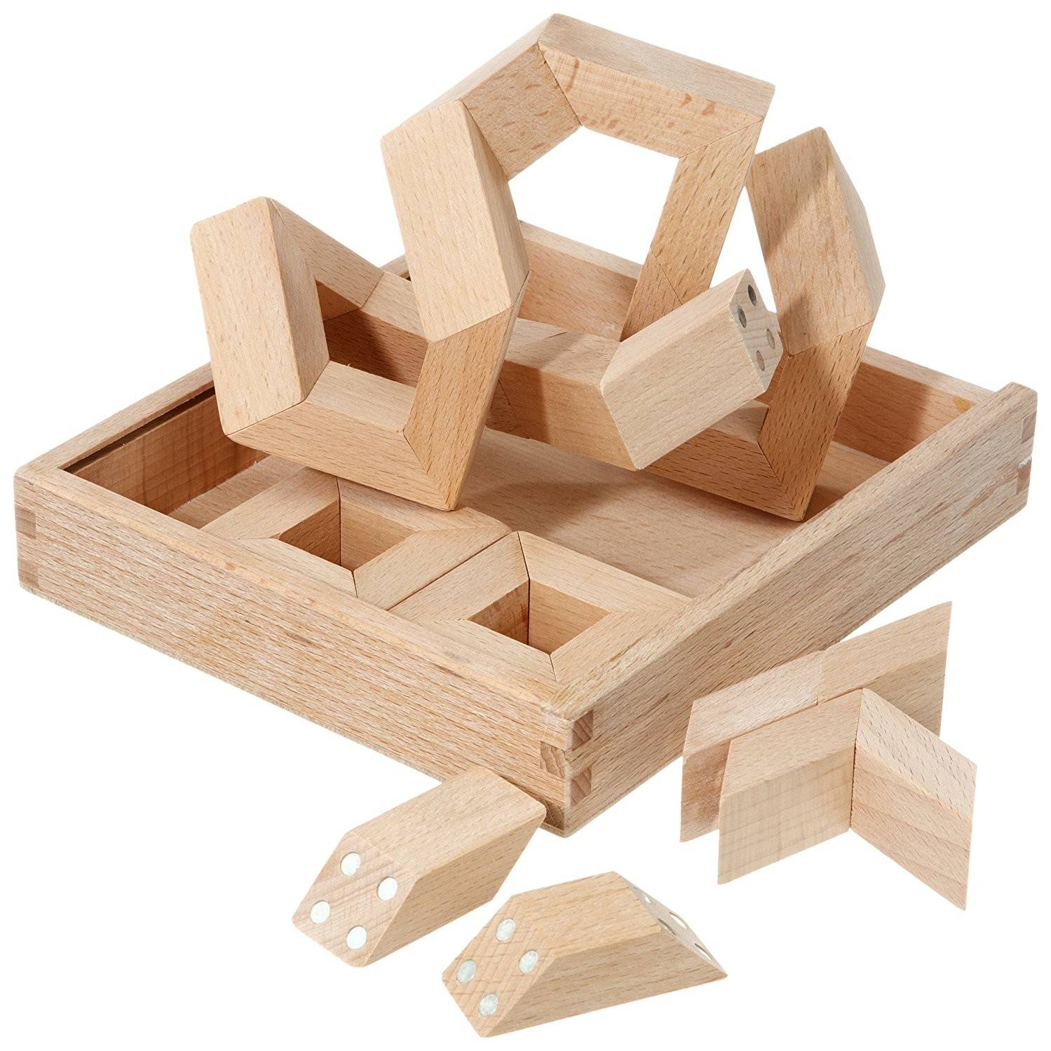 Philos 5550 - Math Maker, 30 magnetische Holz-Puzzleteile