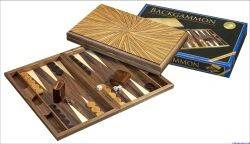 Philos 1127 - Backgammon: Mykonos, groß aus Walnuss & Zebrano