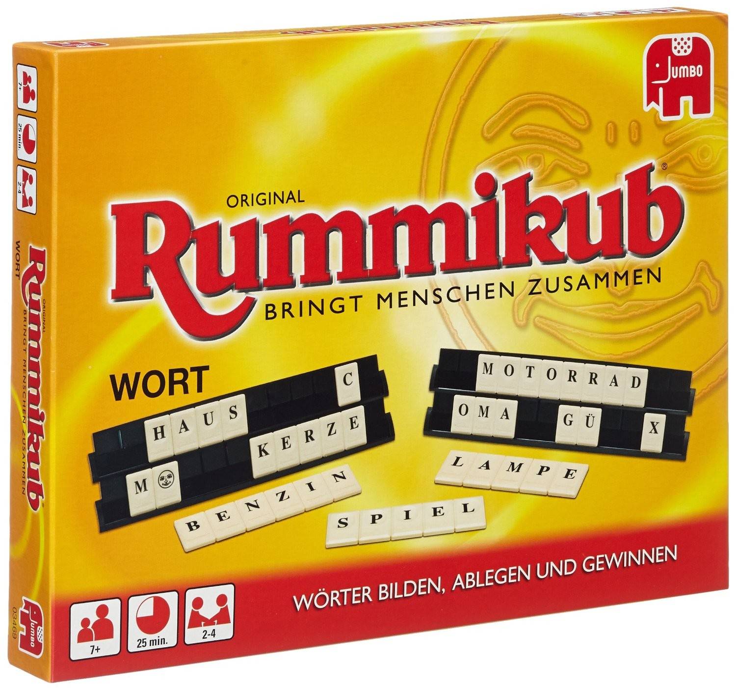 Jumbo 03469 - Origina Rummikub Wort, Familienspiel Das ausgezeichnete Spiel!