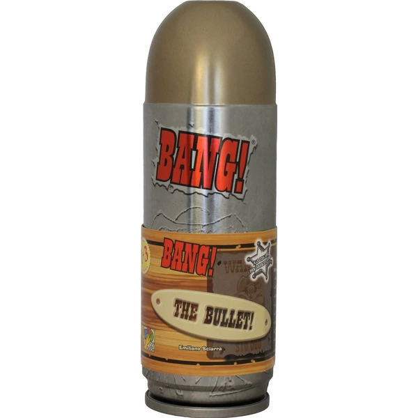 Abacusspiele 69161 - Bang! The Bullet Kartenspiel mit 3 Erweiterungen für 3-8 Spieler, Schmuckverpackung in Patronenform, De Luxe Edition Abacusspiele 69161 - Bang! The Bullet Kartenspiel mit 3 Erweiterungen für 3-8 Spieler, Schmuckverpackung in Patronenform, De Luxe Edition