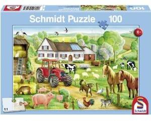 Schmidt 56003 - Fröhlicher Bauernhof, 100 Teile Puzzle, 100 Teile