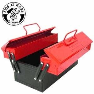 Corvus A600028 - Kids at work: Metall-Werkzeugkasten, rot