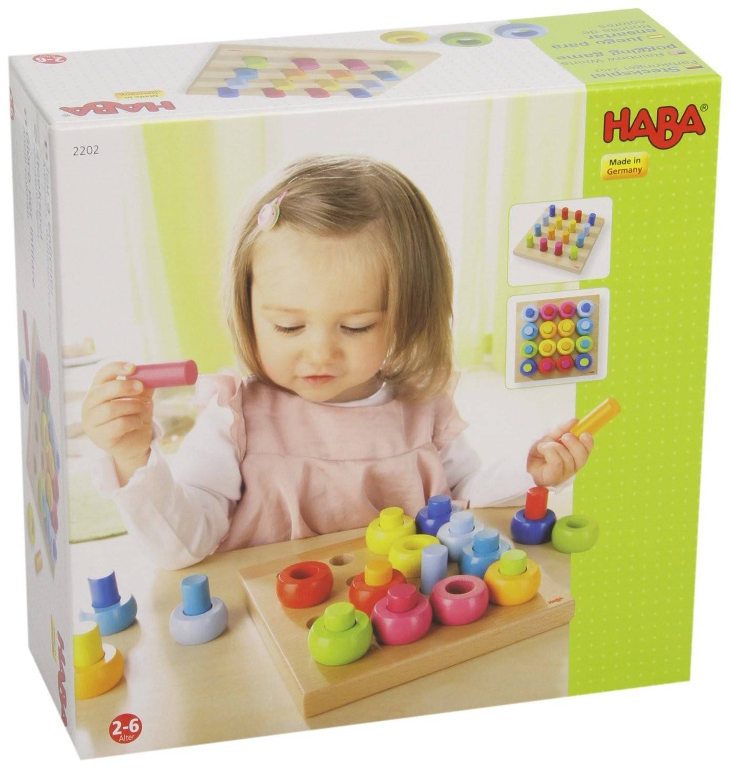 HABA 2202 - Steckspiel Farbkringel Kinderspiel für 2-6 Jahren