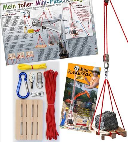 Corvus A750260 - Mini Flaschenzug mit Seil und Karabiner