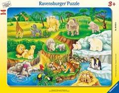 Ravensburger 06052 - Zoobesuch Rahmenpuzzle, 14 Teile Rahmenpuzzle, 14 Teile