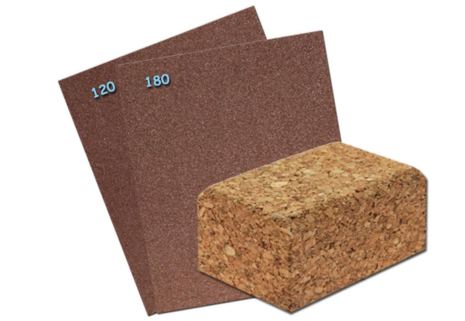Corvus A600057 - Kids at Work Schleifklotz aus Kork, klein, inklusive Schleifpapier