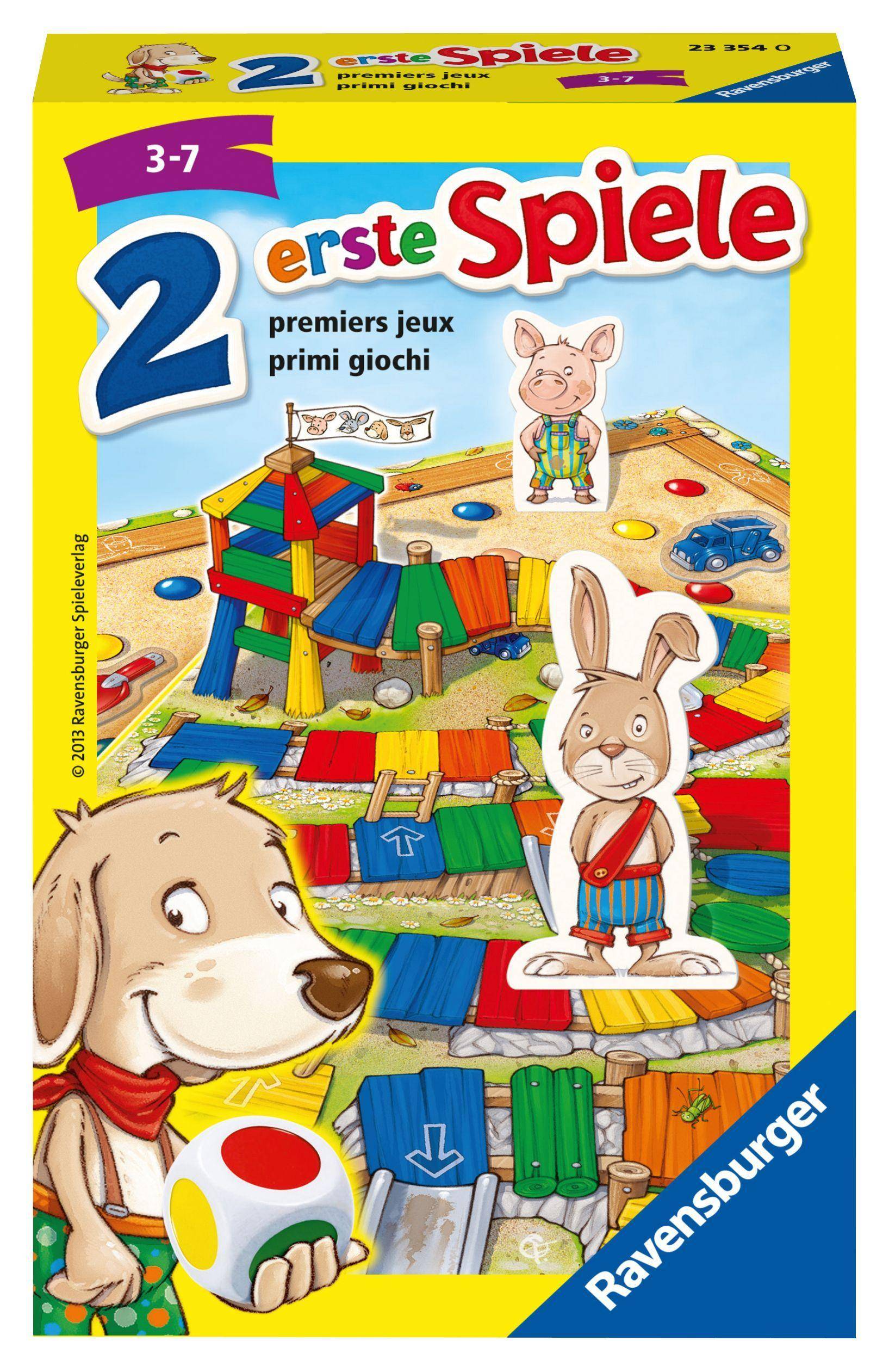 Zwei erste Spiele (Kinderspiel) Spielesammlung für 2-4 Spieler