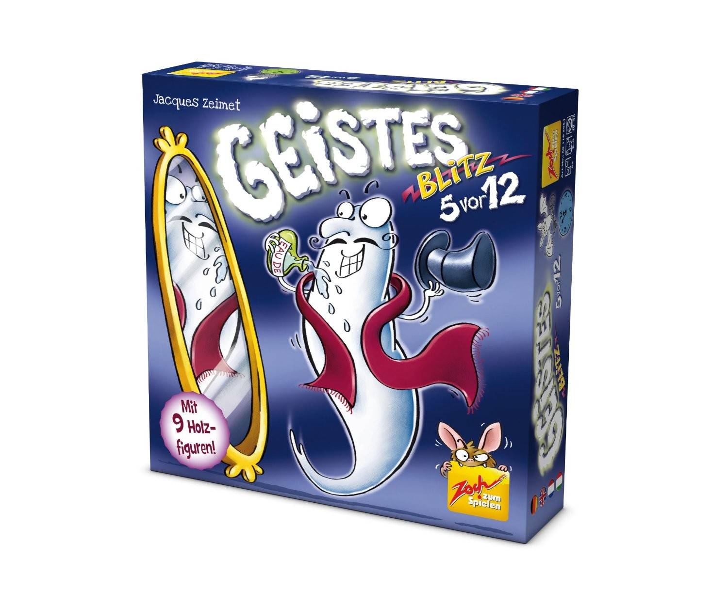 Zoch 601105054 - Geistesblitz 5 vor 12, Kartenspiel Reaktionsspiel für 2-8 Spieler