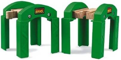 BRIO 33253 - Stapelbares Brückensystem, 2 Brücken-Pfeiler/Tunnel Brio