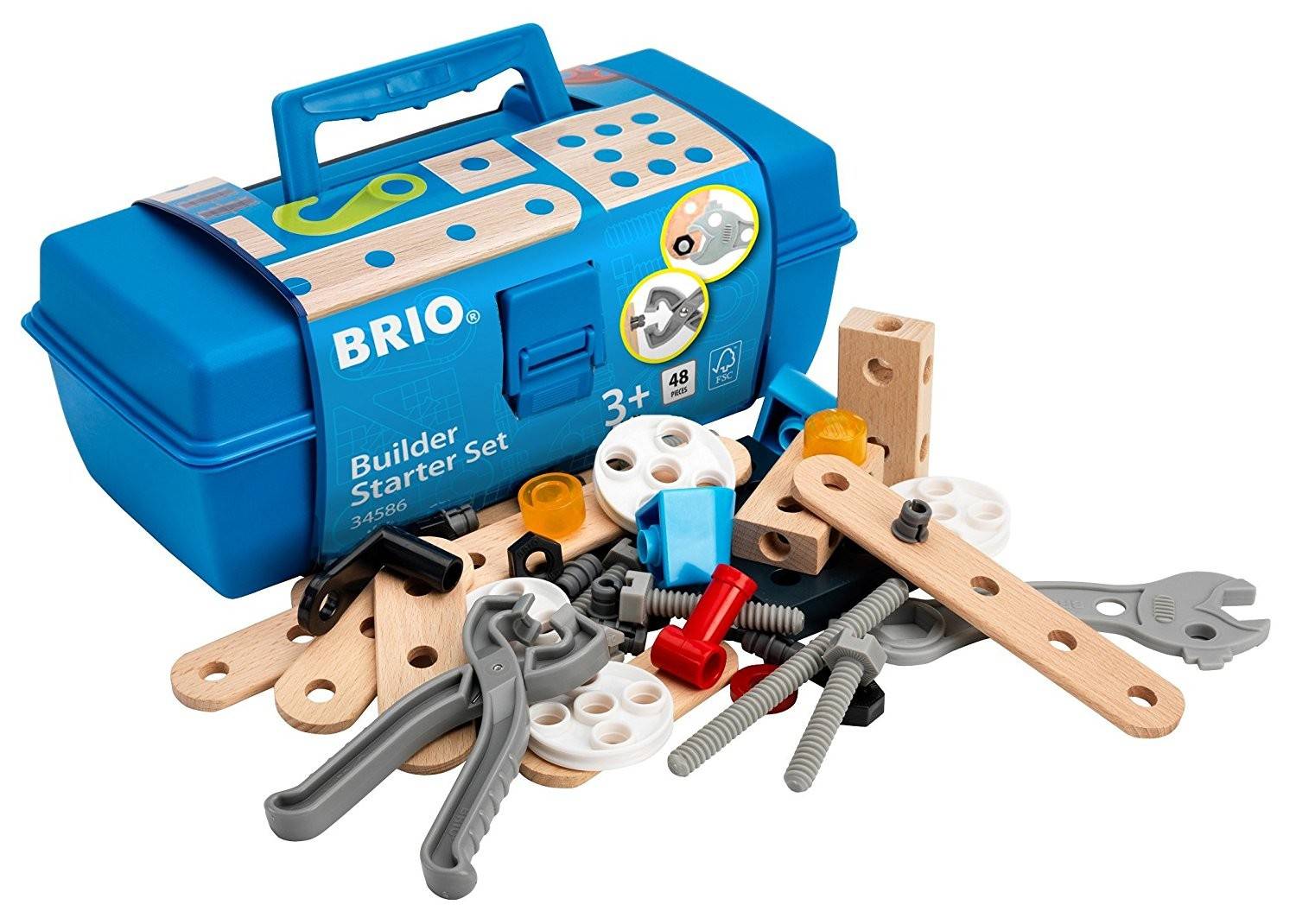 BRIO 34586 - Builder Box, Werkzeugkoffer 48-teilig