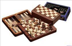 Philos 2517 - Reise-Schach-Backgammon-Dame-Set