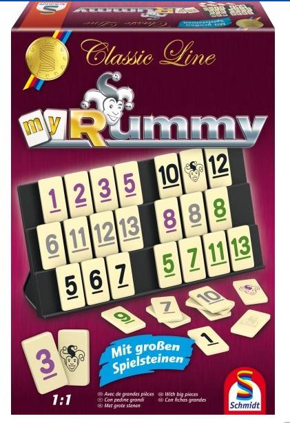 Schmidt 49282 - My Rummy, große Spielfiguren Mit großen Spielsteinen
