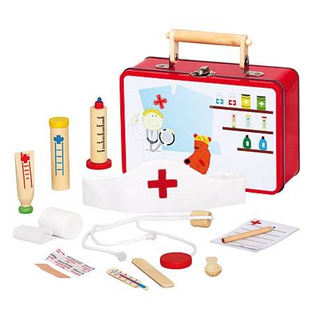 Bino 83529 - Kinder-Tierarztkoffer mit viel Inhalt