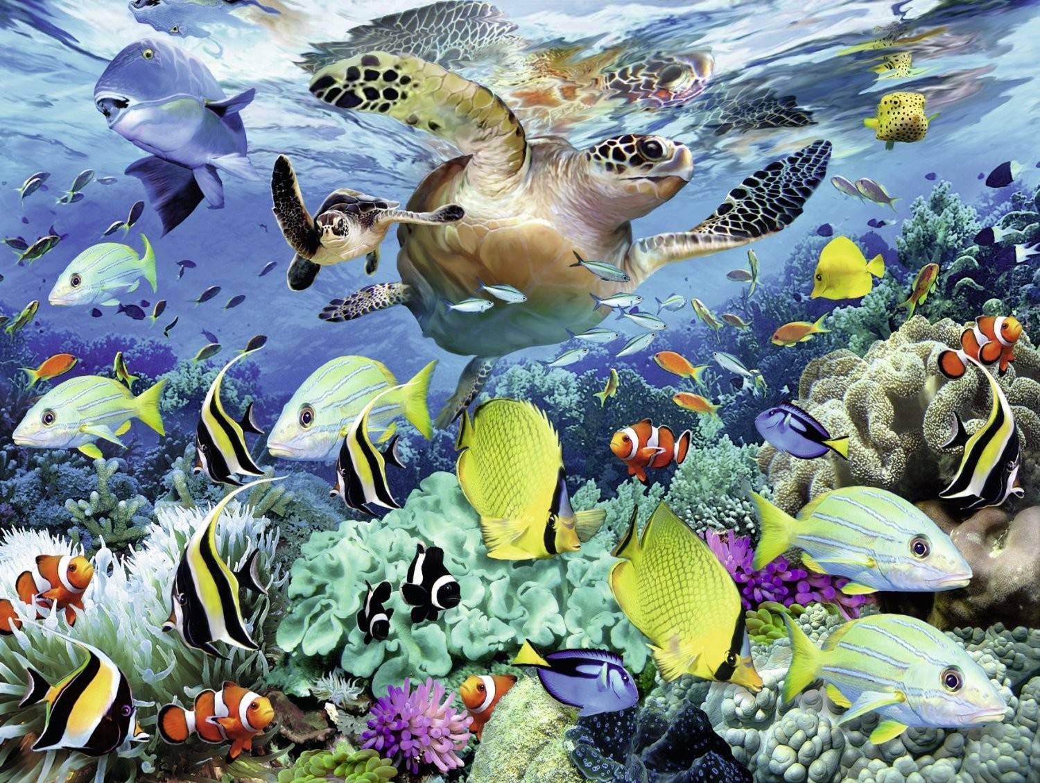 Ravensburger 100095 - Unterwasserparadies XXL Puzzle, 150 Teile, Maße: 49 x 36 cm, Premium Puzzle, Perfect Age Fit