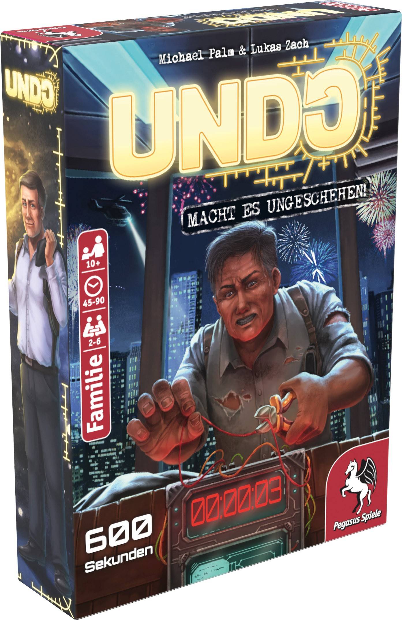 Pegasus 18176G - UNDO, 600 Sekunden, Familienspiel Macht es ungeschehen!, Gesellschaftsspiel für 2-6 Spieler