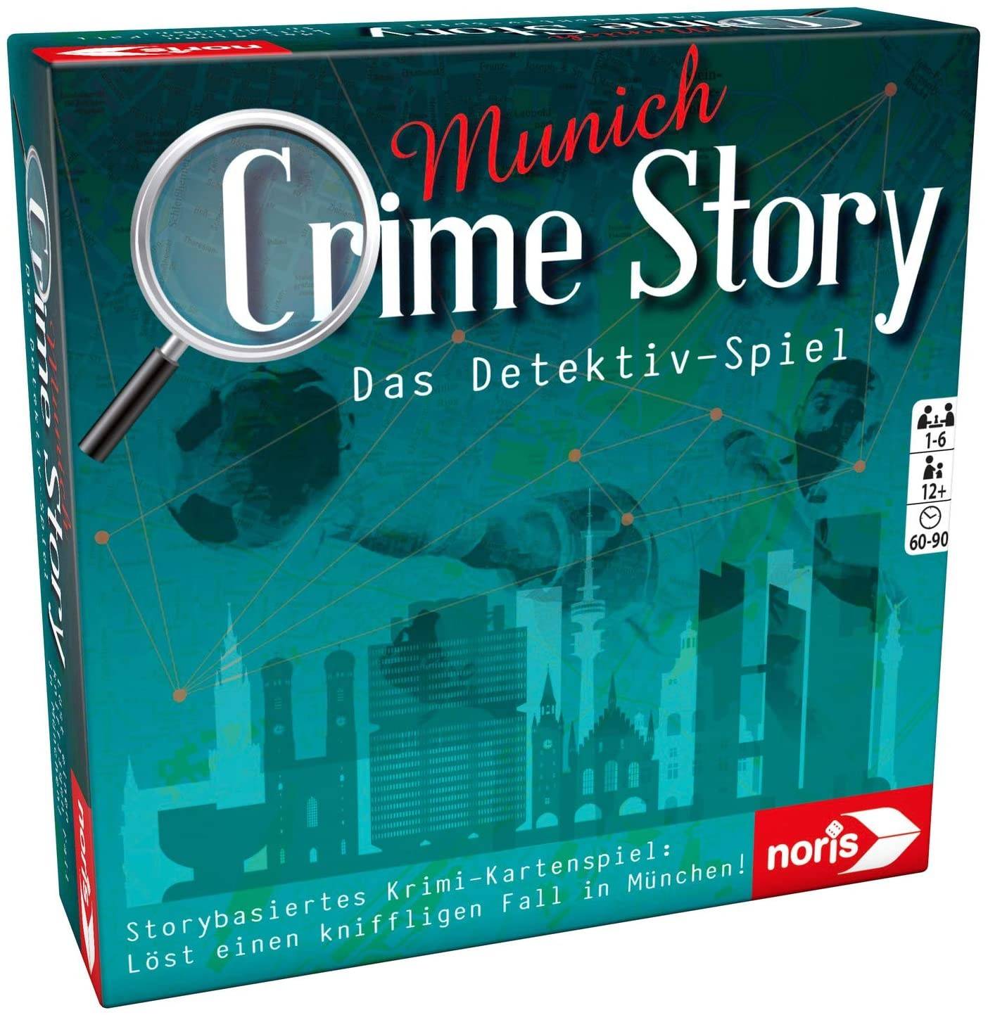 Noris 606201890 - Crime Story, Munich, Krimi-Kartenspiel, Detektiv-Spiel Das Detektiv-Spiel - Live-Krimi für Zuhause: Löst einen kniffligen Fall in