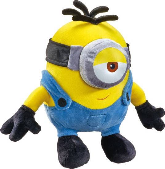Schmidt 42731 - Minions, Stuart, Plüschfigur, 25 cm Plüschfigur, 25 cm, Waschbar (Handwäsche), Illumination Presents minions