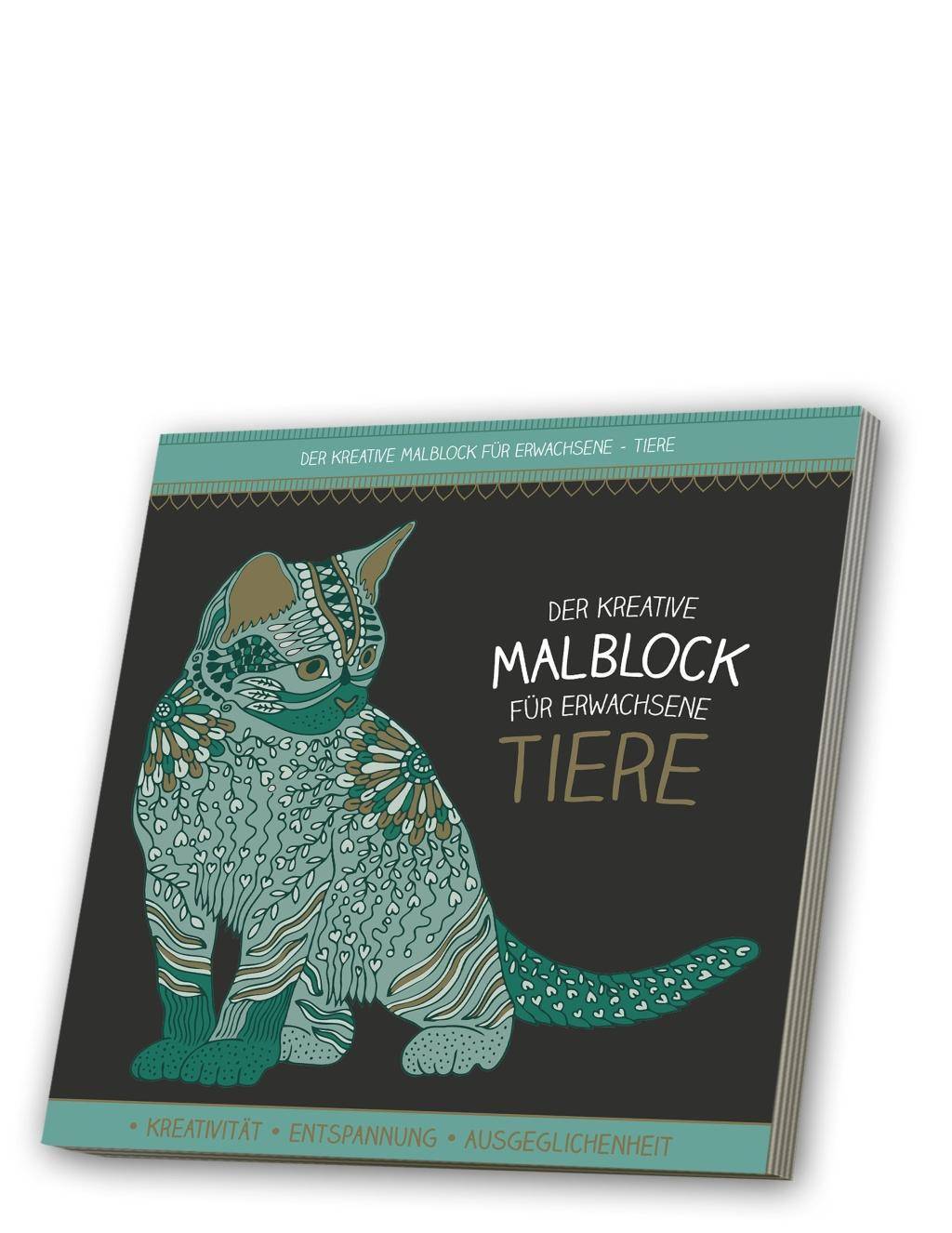 Der kreative Malblock für Erwachsene - Tiere, mit Audio-CD. Bd.1 Krativität, Entspannung, Ausgeglichenheit