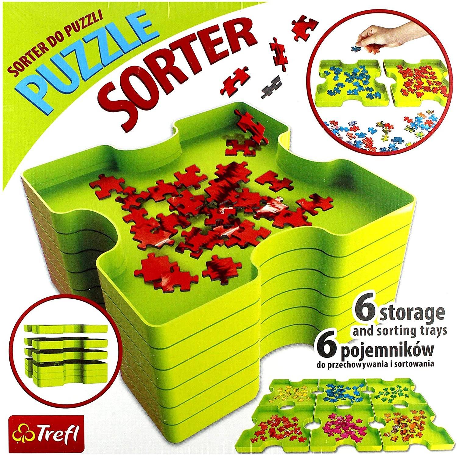 Trefl 90816 - Puzzle-Sortierer, Puzzle Sorter, 6-teilig