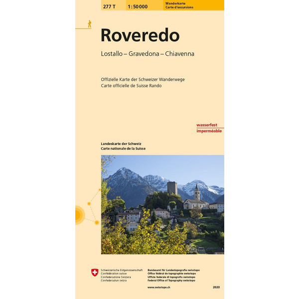 Swisstopo 1 : 50 000 Roveredo Wanderkarte Lostallo - Gravedona - Chiavenna