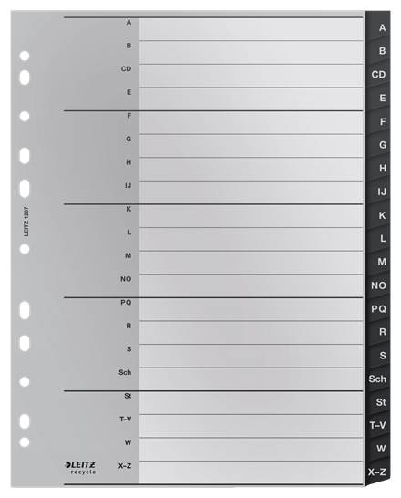 Esselte Leitz Trennelement - 20 Teile - vorgedruckt: A-Z - für A4 (210 x 297 mm)