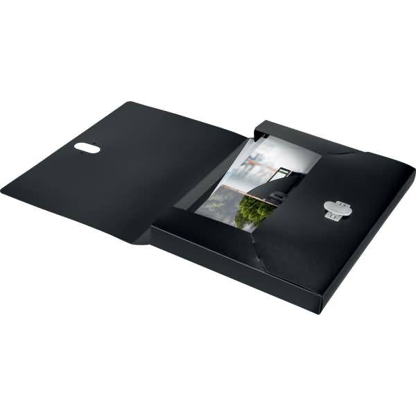 Ablagebox Recycle A4 PP 38 mm schwarz