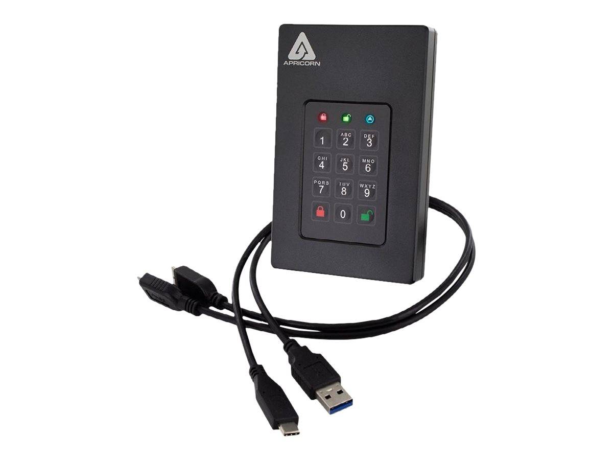 Apricorn Aegis Fortress L3 - Festplatte - verschlüsselt - 1 TB - extern (tragbar)