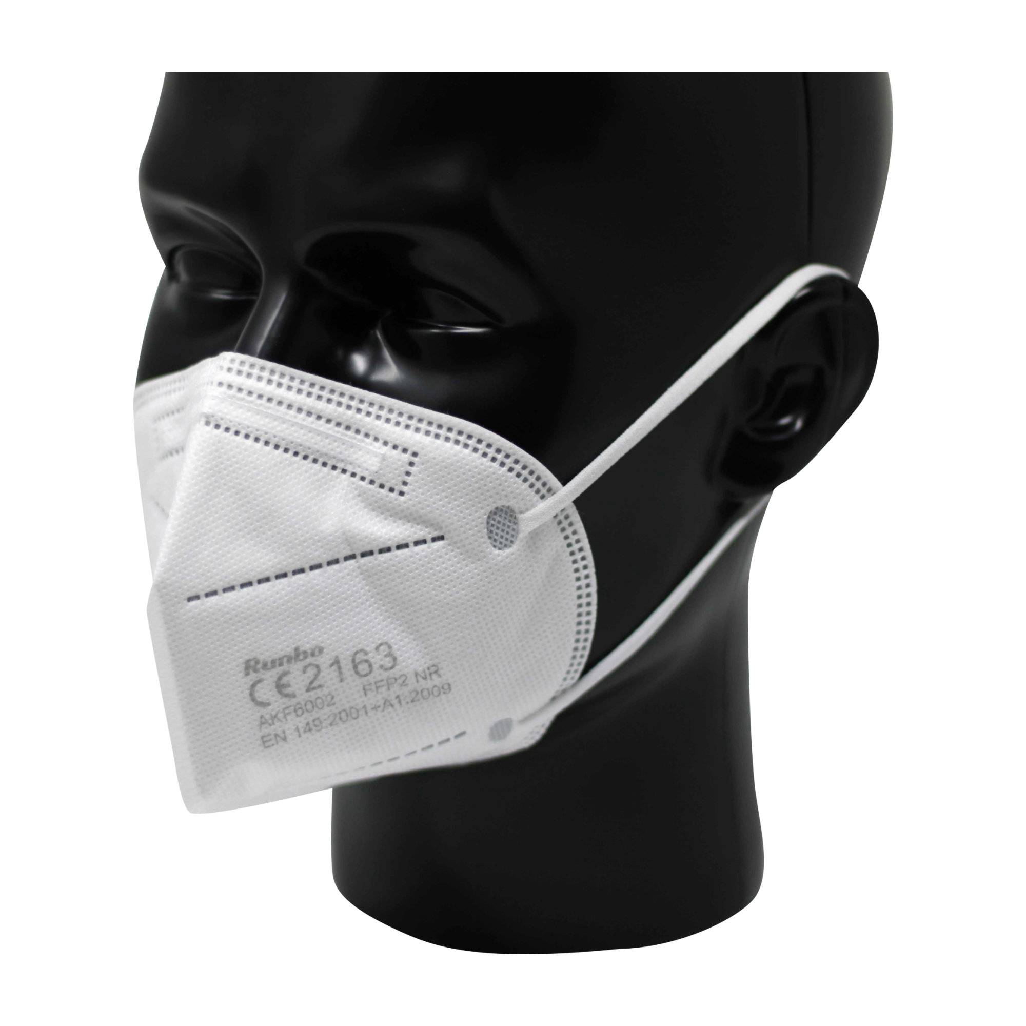 emissimo Atemschutzmaske Bsway Runbo, FFP2 NR, ohne Ventil, EN 149 Faltmaske, einzeln verpackt