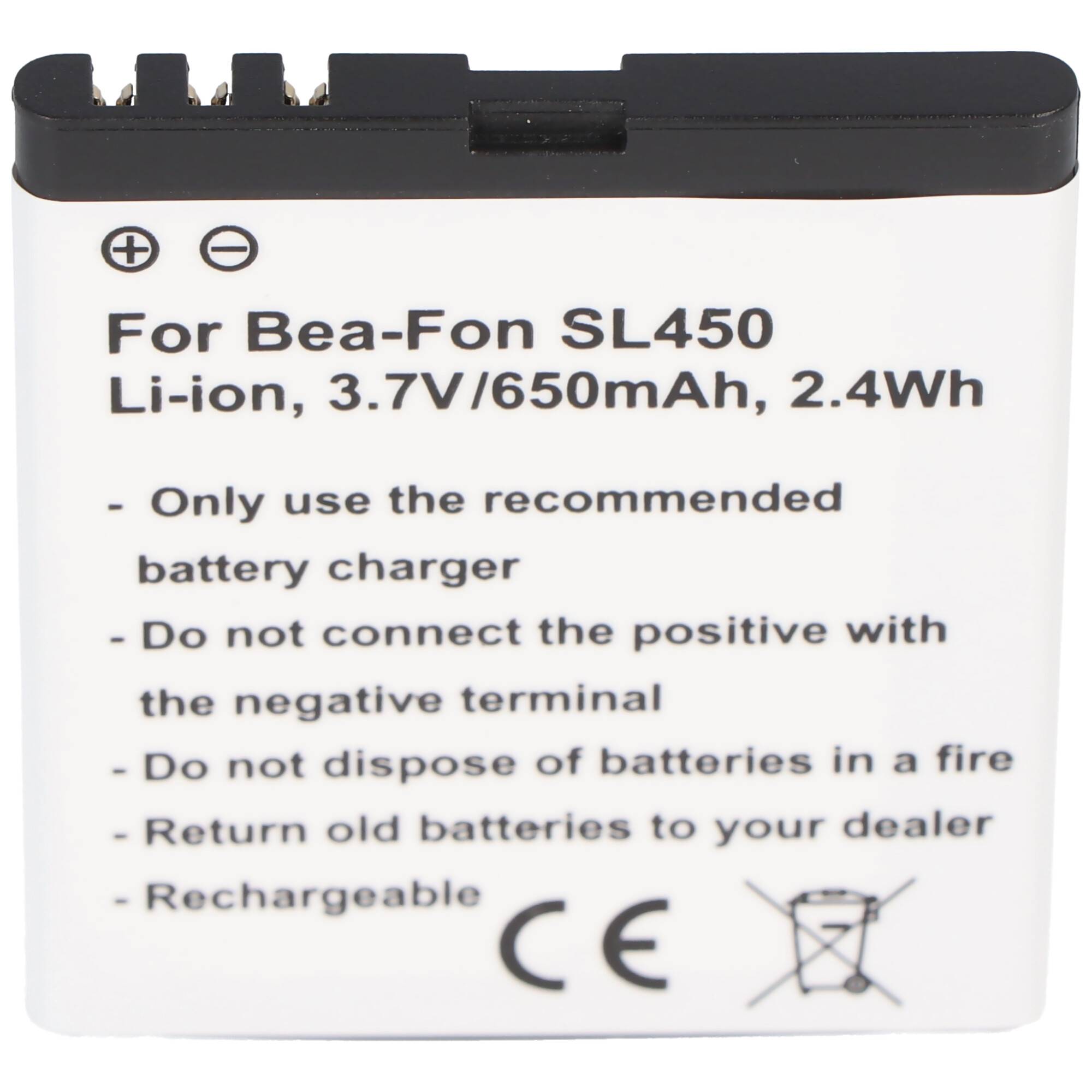 Akku passend für Bea-Fon SL450, SL560 3,7 Volt 650mAh
