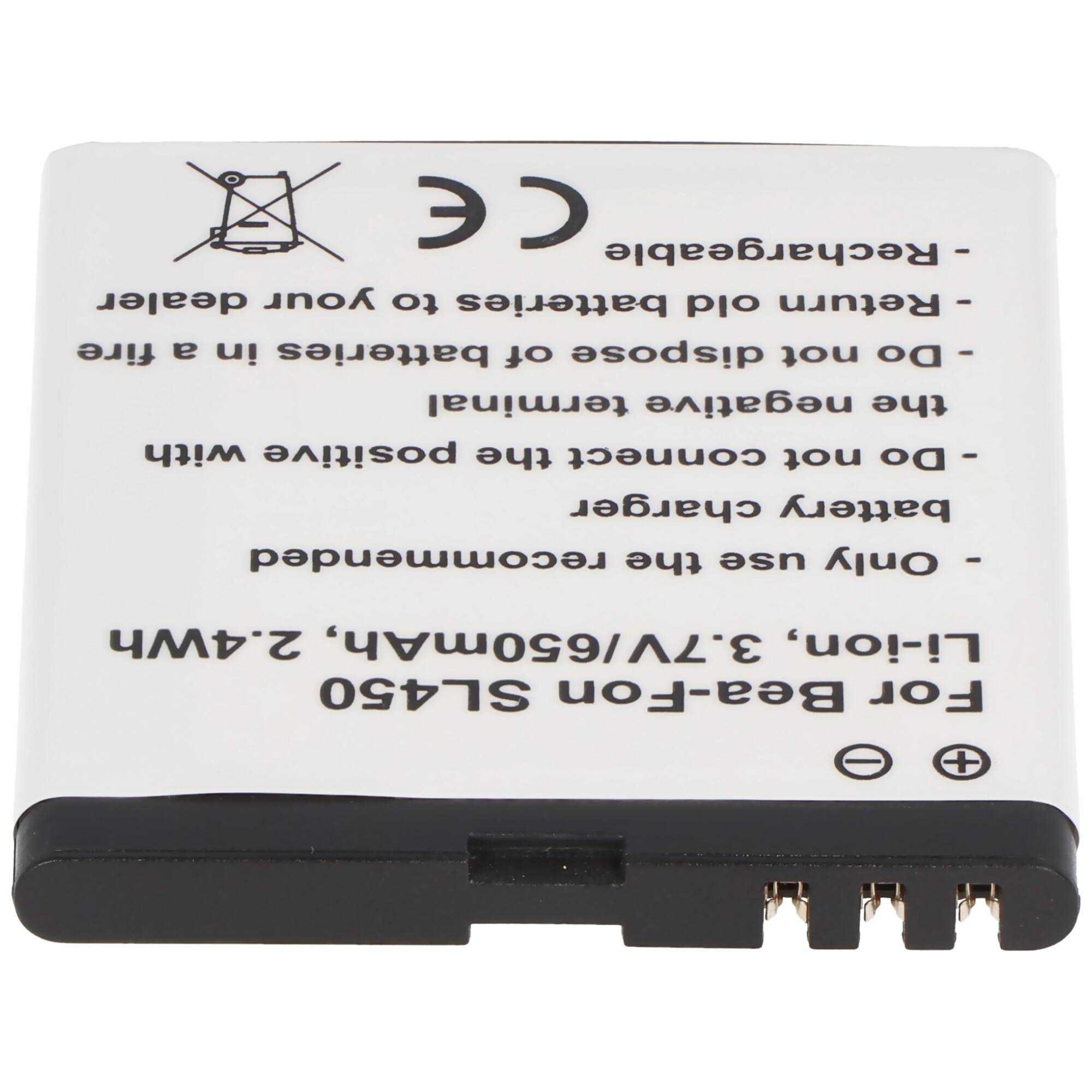 Akku passend für Bea-Fon SL450, SL560 3,7 Volt 650mAh