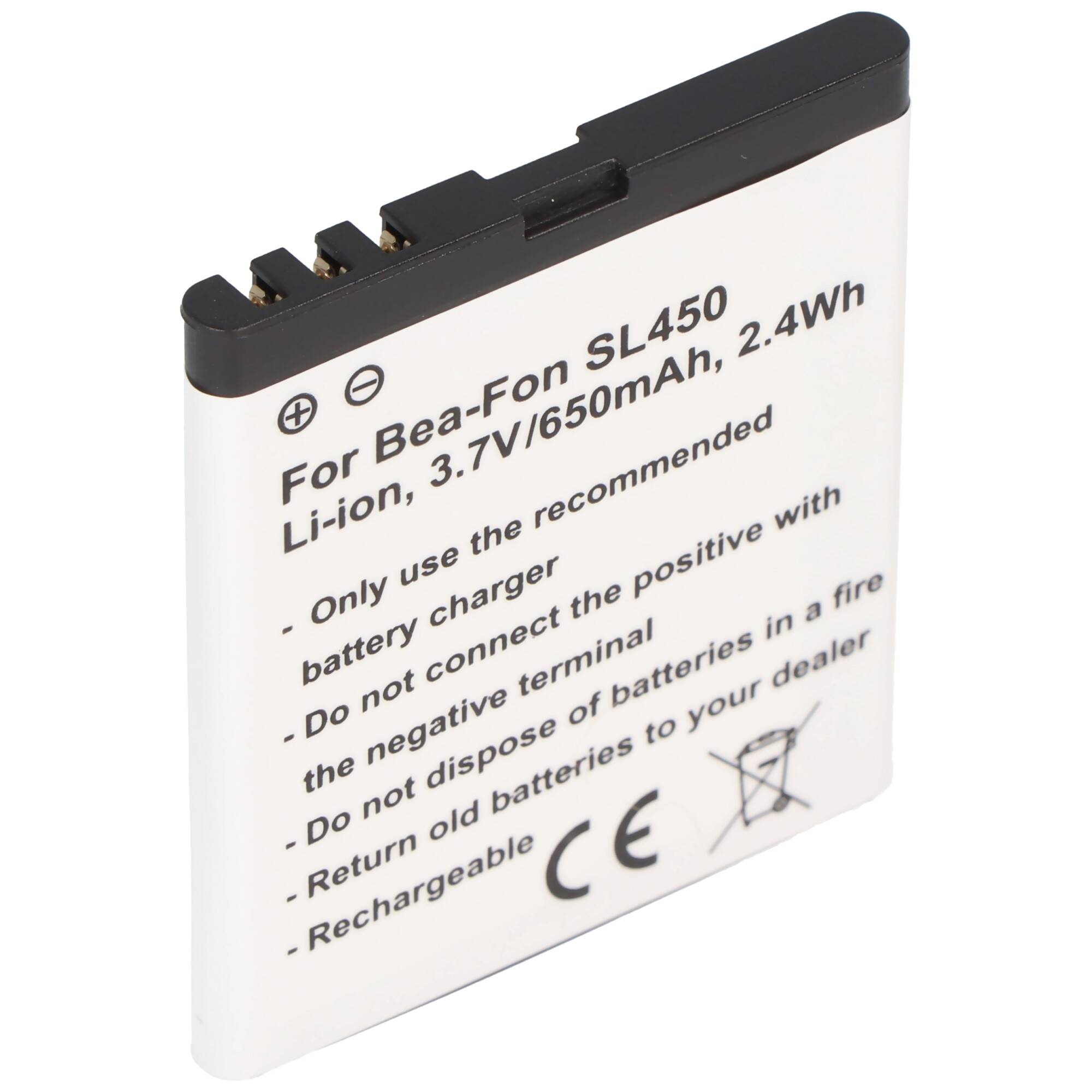 Akku passend für Bea-Fon SL450, SL560 3,7 Volt 900mAh