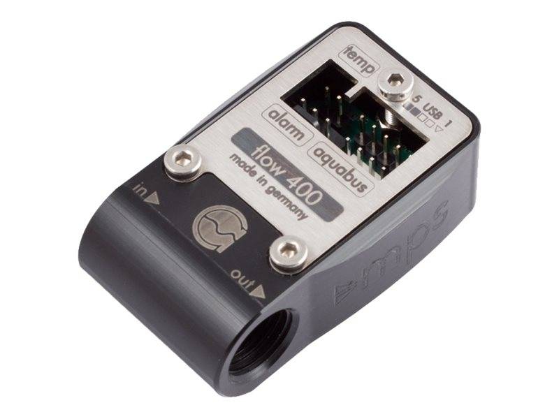 Aqua MPS Flow 400 - Flüssigkühlsystem-Durchflussmesser - mit Temperatursensor - für P/N: 53025, 53026, 53066, 53067, 53090, 53095, 53145, 53146