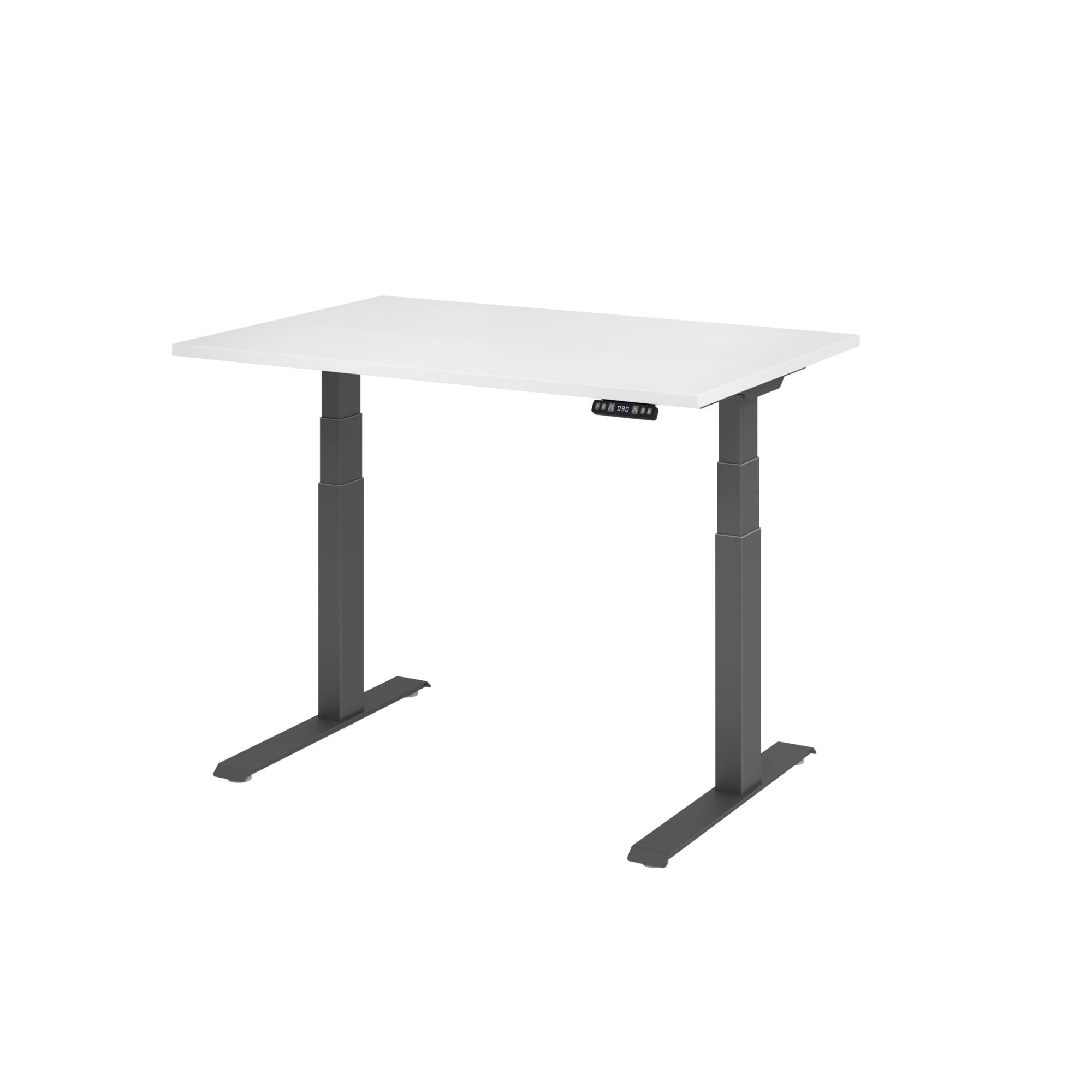 Hammerbacher Schreibtisch el 120x80cm gp/weiß